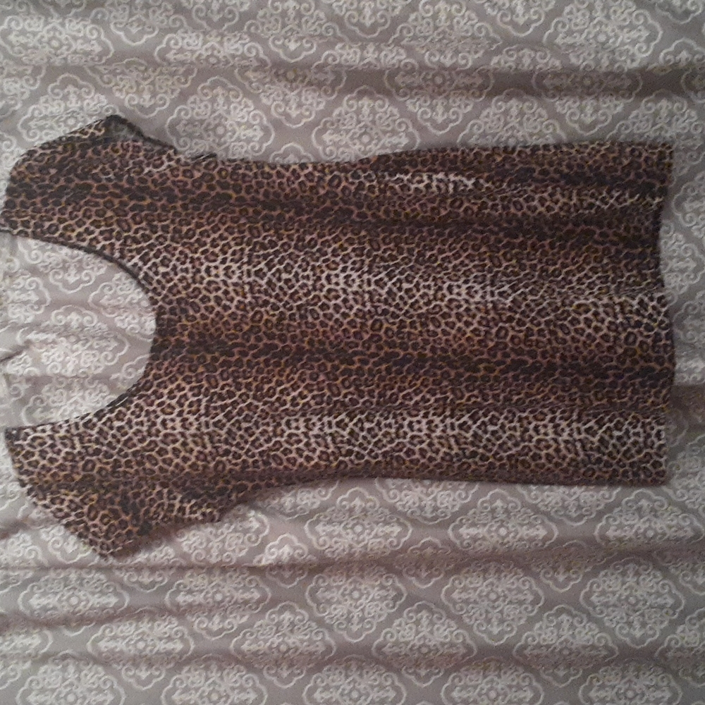 Womens 2X plus cheetah print mini dress cotton short.